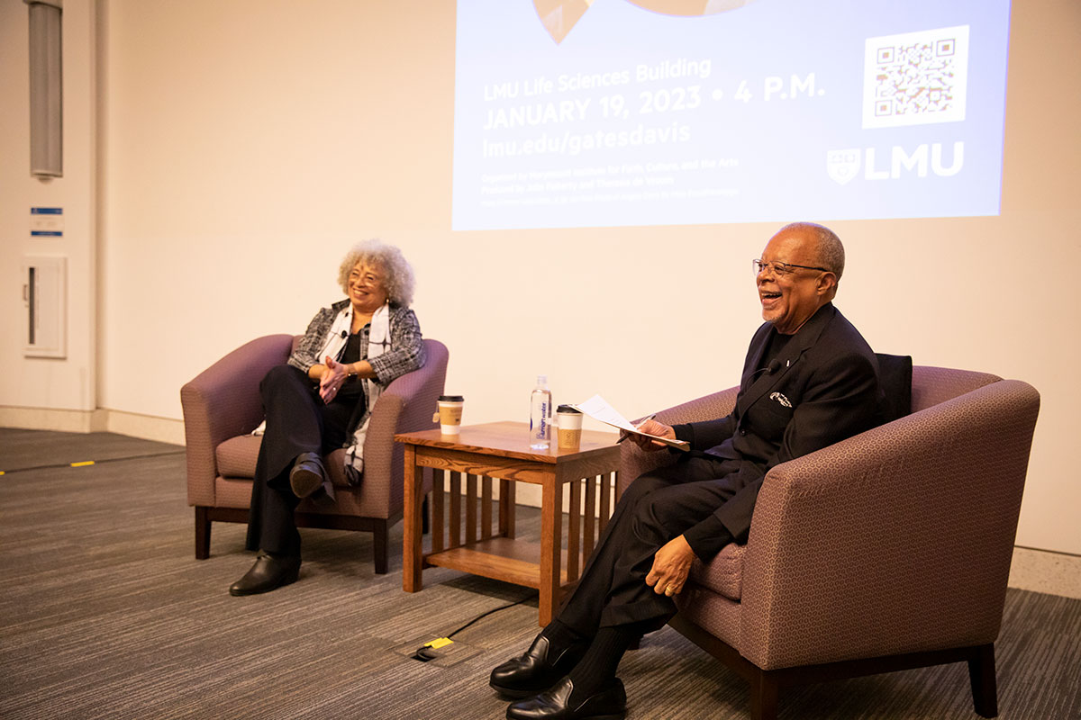 Angela Davis and Henry Louis Gates Jr. in discussion at LMU