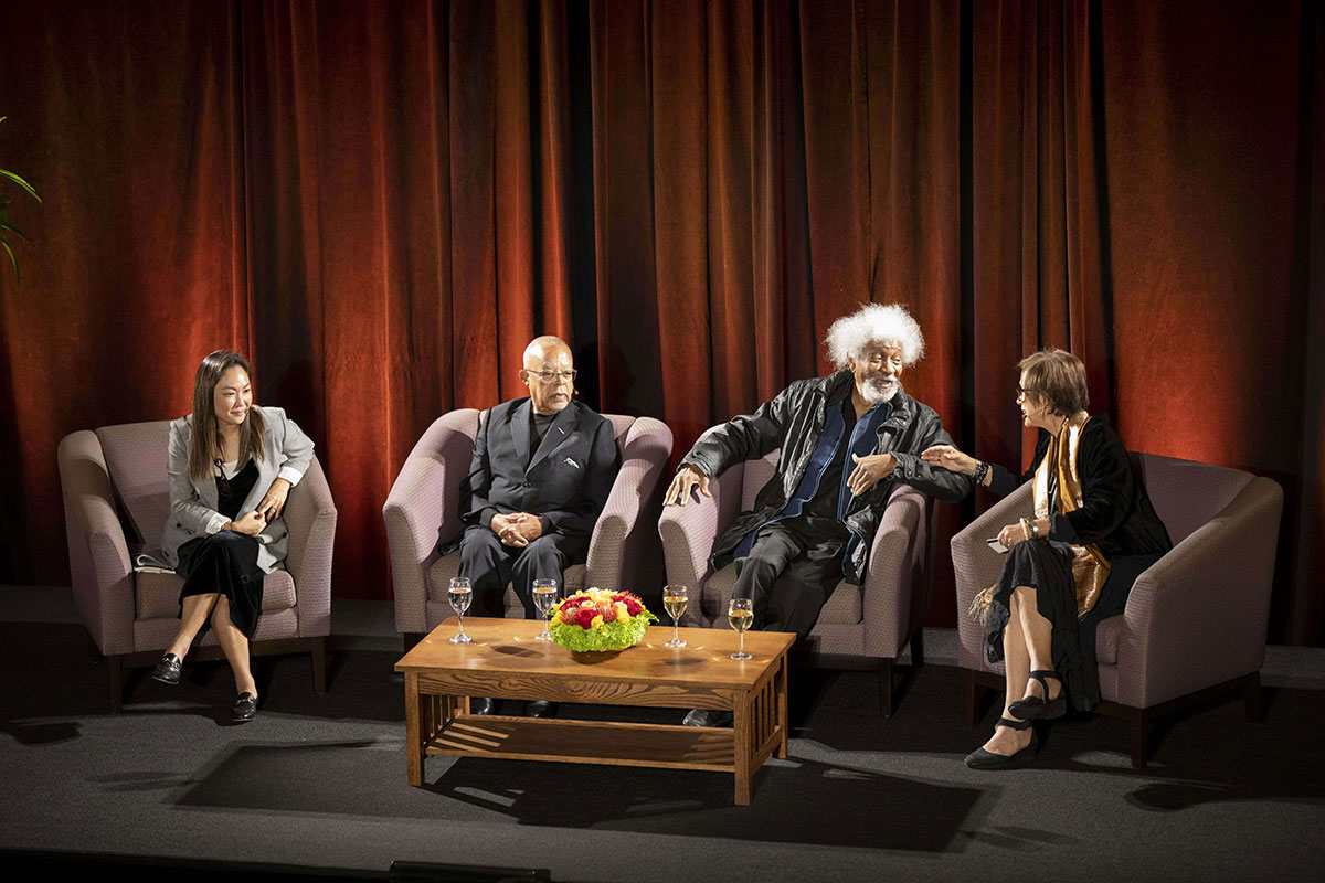 Wole Soyinka and Henry Louis Gates Jr. in discussion at LMU