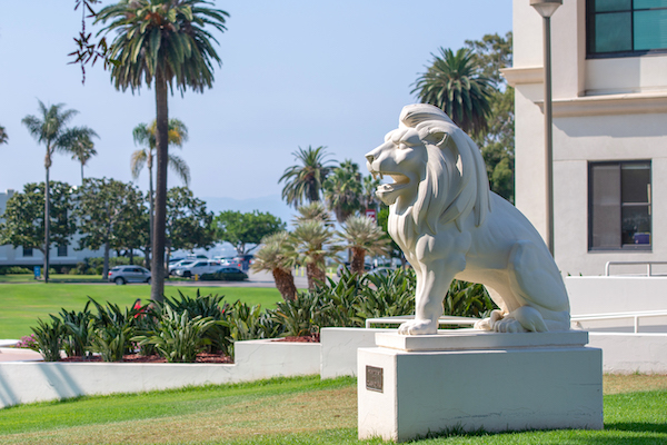 Lion Statue on LMU's Campus