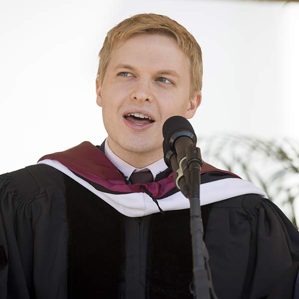 Ronan Farrow addresses undergraduates